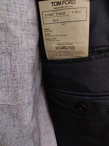Костюмы: Tom Ford kişi kostyumu - Model: Fit A - Ölçə: 52 (etiketdə “7-52 C”) — 3