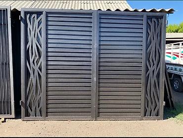 Распашные ворота: Металлические уличные ворота современного дизайна - Материал — 1