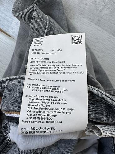 Cinslər: HUGO BOSS “Delaware” kişi cins şalvarı – Slim-fit - Rəng: boz (grey — 10
