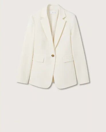 slim fit qadin cinslri: Новый пиджак от Mango, размер 40, цвет кремовый. Посадка fit. В