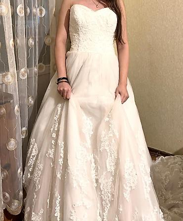 strap: Gəlinlik – straplez model, uzun quyruqlu, A-kəsim siluet.munasib — 10
