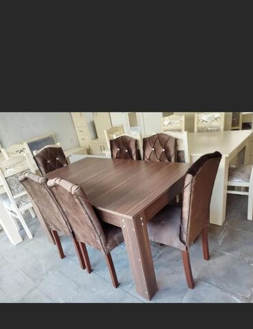 Masa və oturacaq dəstləri: Qonaq otağı üçün, Yeni, Açılmayan, Dördbucaq masa, 6 stul -da lalafo.az — 25 Masa və oturacaq dəstləri: Qonaq otağı üçün, Yeni, Açılmayan, Dördbucaq masa, 6 stul — 25