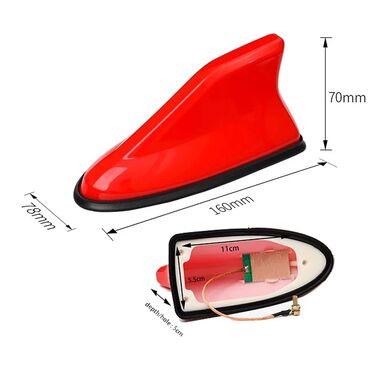 Audio oprema za auto: NOVO- Shark ( Ajkula) Auto FM Radio Krovna Antena Boja: Crna, Plava — 15