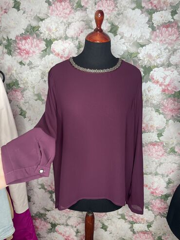 ps bluze i kosulje: Only, M (EU 38), Single-colored, color - Burgundy