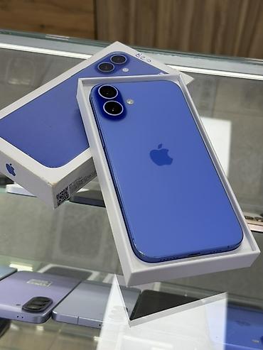 IPhone 16 Plus, Б/у, 128 ГБ, Синий, Коробка, 91 %