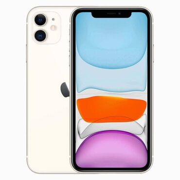 iphone 11 копия: IPhone 11, Б/у, 64 ГБ, Белый, Защитное стекло, Чехол, 77 %