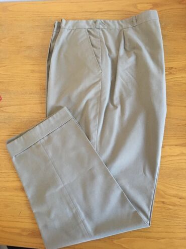 kapri pantalone: Trousers 8XL (EU 56), color - Beige