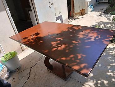 qoz: Qonaq otağı üçün klassik mebel dəsti - Material: tünd qəhvəyi rəngli — 6