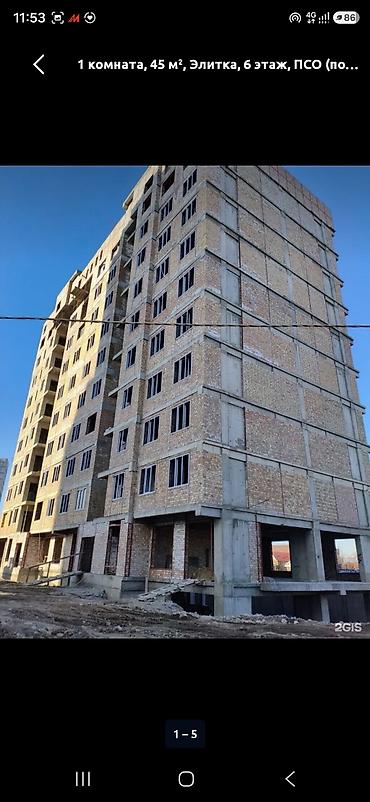 45: 1 комната, 45 м², Нижний Джал (Джал-23) Элитка, 6 этаж, ПСО (под самоотделку) — 3