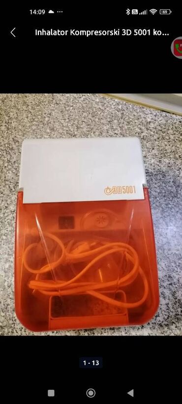 Inhalatori, nebulizatori: Inhalator kompresorski 3D 5001 kompletan 

Mirjevo — 10