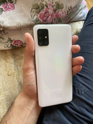 samsung galaxy: Samsung Galaxy A51, 64 ГБ, цвет - Белый, Отпечаток пальца, Две SIM карты