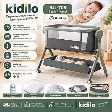 👶✨ Kidilo Elektron Beşik – Körpəniz üçün ideal həll! Rahat