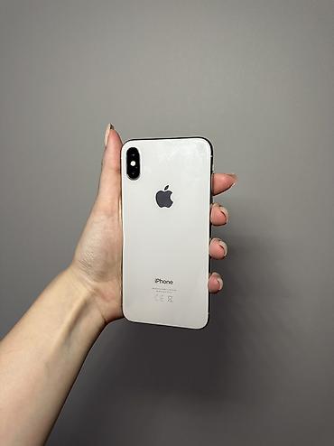 IPhone X, Б/у, 64 ГБ, Серебристый, 100 %