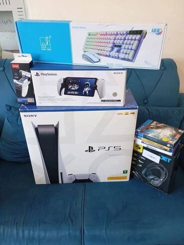 ps4 pro: Sony PlayStation 5 Console with Dual Sense controller and 4 free Games