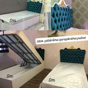 tek neferlik yataq: Новый, Односпальная кровать, С подъемным механизмом, С матрасом