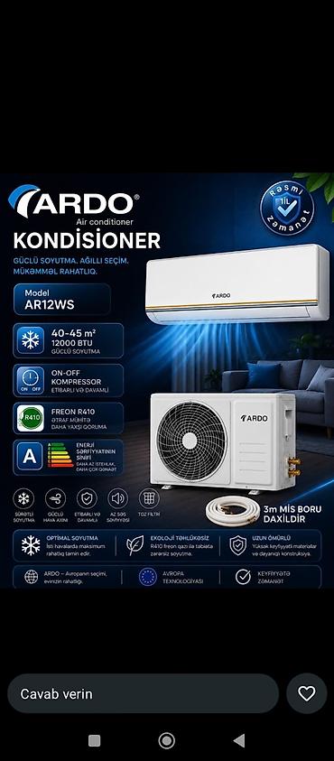 neon kondisioner: Kondisioner AUX, Yeni, 20-25 kv. m, Split sistem, Kredit var, Ödənişli quraşdırma — 3