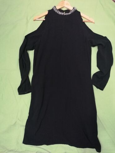 elegantna haljina i cizme: S (EU 36), bоја - Crna, Drugi stil, Dugih rukava
