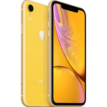 аифон x: IPhone Xr, Колдонулган, 64 ГБ, Сары, Заряддоочу түзүлүш, Коргоочу айнек, Каптама, 80 %