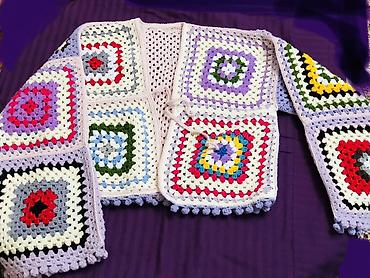 Üst geyimi: Rəngarəng əl işi toxunma kardiqan - Dizayn: Klassik “granny square” — 8