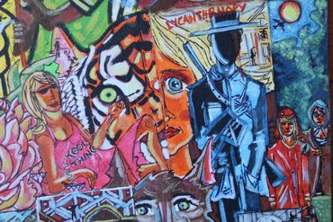 Slike i ramovi: The Art of Cleaning Buildings 100x100cm veliko platno autor Maré — 9