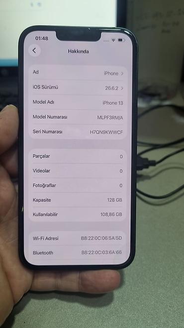 iphone ekran səkilləri: IPhone 13, 128 GB, Midnight, Face ID — 2