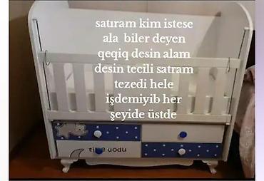 Digər mebel: Uşaq beşiyi – çoxfunksiyalı - Material: ağac/MDF, ağ rəngdə - Sürüşən — 1