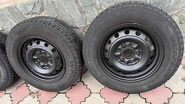 Шиналар жана дисктер: Дөңгөлөктөр монтажда 185 / 70 / R 14, Кыш, Колдонулган, Комплект, Жеңил унаалар, Темир, тешиктери - 5 — 8