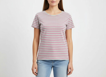 prazkowany t shirty: Women`s T-shirt, size S