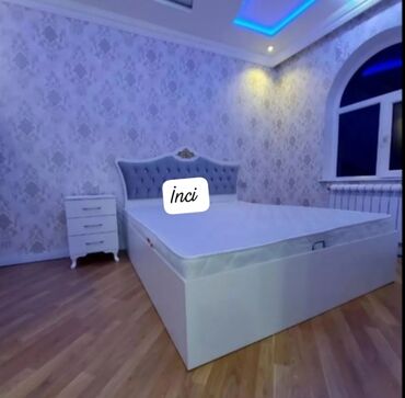 ucuz mebel sifarisi: Двуспальная кровать, Без подьемного механизма, Бесплатный матрас, Без выдвижных ящиков, Ламинат простой
