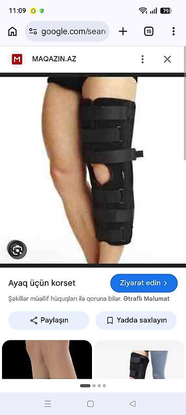 ayaq ucun karset: Diz immobilizatoru – ayaq üçün ortopedik korset - Tətbiq sahəsi: diz — 1