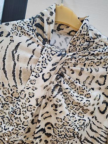 gundəlik donlar: Qadın paltarı – leopard/zebra animal print - Model: Dizə qədər — 3