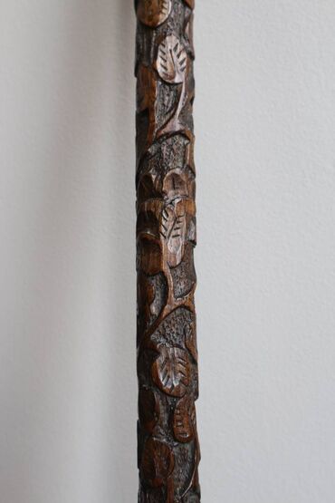 Ходунки, костыли, трости, роллаторы: Трость для опоры (палочка) резная, натуральное дерево крепкая — 6