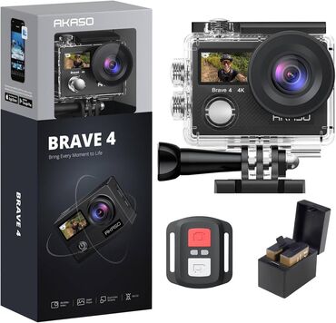 ip камеры 2650х1920: AKASO Brave 4 4K30fps 20MP Видео с разрешением 4k30 кадров в секунду