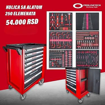 kvalitetne merdevine: PROLINETECH kolica sa alatom – komplet od 250 elemenata - — 1