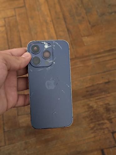 iphone arxa şüşə: IPhone 14 Pro, Göy, Qırıq — 1
