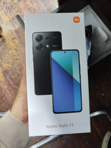 телефон нот 10: Xiaomi, Redmi Note 13, Новый, 256 ГБ, цвет - Черный, 2 SIM