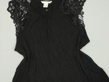 czarne bawełniane bluzki z długim rękawem: H&M, Bluzka damska, rozmiar M