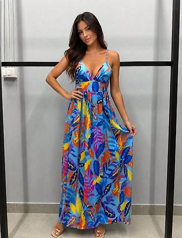 26: Letnja maxi haljina sa tropskim printom
2200 din 
S M L — 1