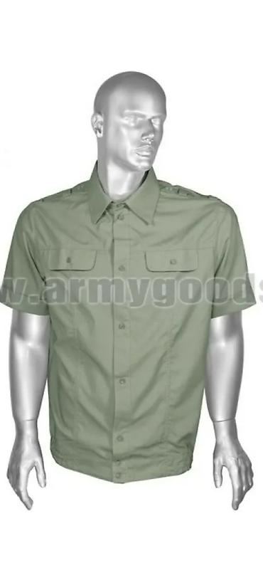 Рубашки: Белая форменная рубашка с длинным рукавом и накладными карманами с — 10