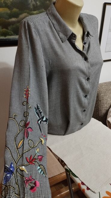 Košulje: H&M, M (EU 38), Karirani, bоја - Siva — 4