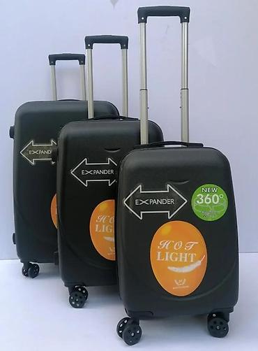 Putni koferi i torbe: Set kofera za putovanje – 3 komada - Tvrdi koferi sa laganom — 6