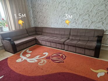 угловой диван кара балта: Угловой диван, цвет - Коричневый, Б/у
