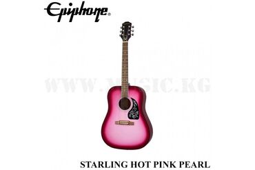 акустическая: Акустическая гитара Epiphone Starling (Square Shoulder) Hot Pink Pearl