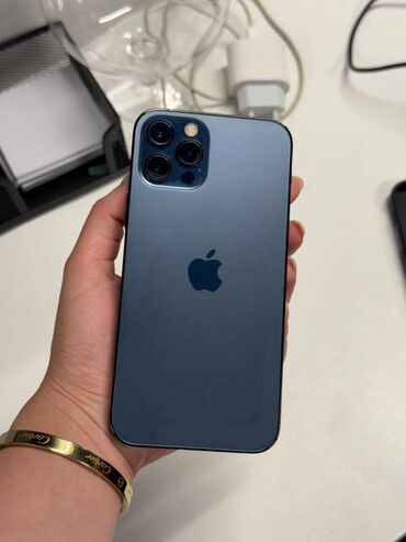 iphone 11 pro max ekran: IPhone 12 Pro, 256 ГБ, Pacific Blue, Face ID