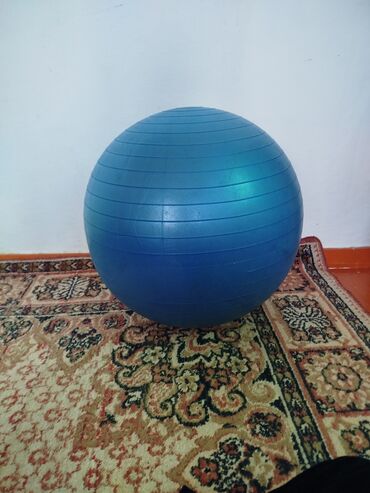 спортивный тренажёр: Фитбол (гимнастический мяч) голубого цвета. - Диаметр ориентировочно