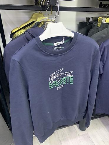 свитеры мужские: Мужская толстовка, M, L, Lacoste, Новый, цвет - Синий, Платная доставка — 1