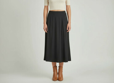 spódnice rozkloszowane midi plus size: George, Women`s skirt, size L