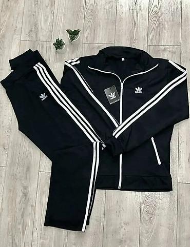 afro perike: Ženski adidas trenerka komplet – gornji deo + donji deo - Model — 4