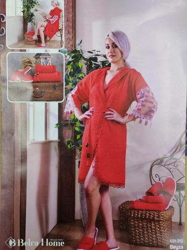 Bademantili: FANTAZI Bade Mantl SET 1/5 BADE MANTIL SA CIPKOM DVA PESKIRA SA CIPKOM — 6