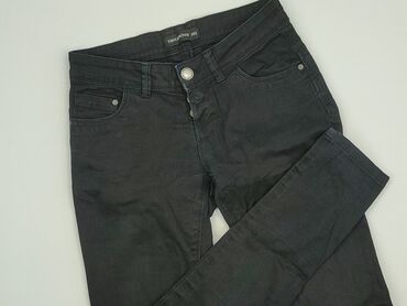 spodnie czarne hello kitty: Terranova, Jeansy damskie, rozmiar 2XS